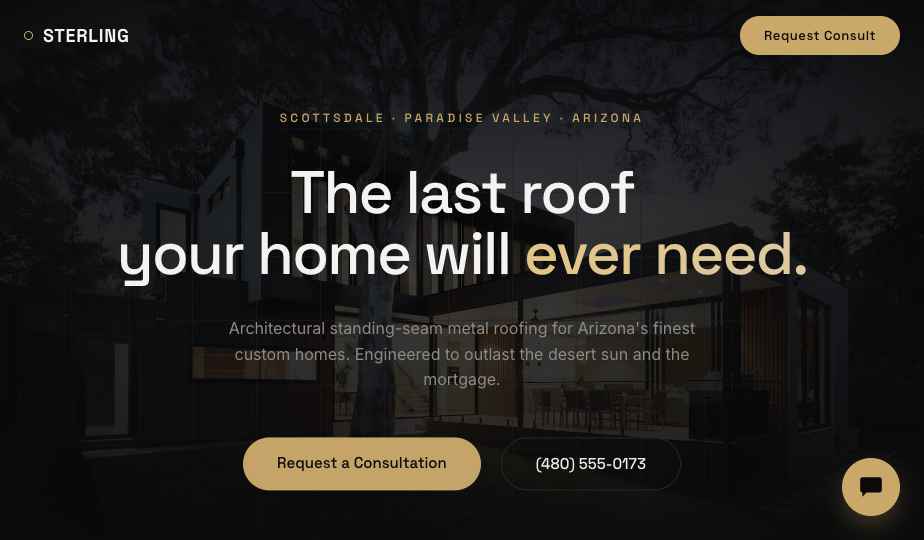 Sterling Roofing demo site